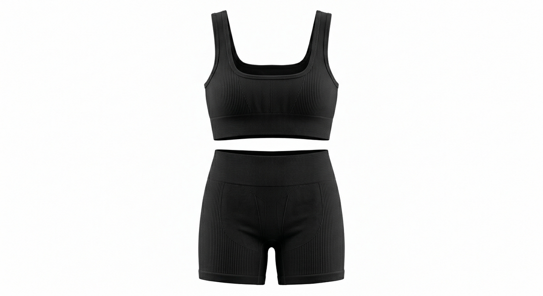 High-Waisted Biker Short — Black