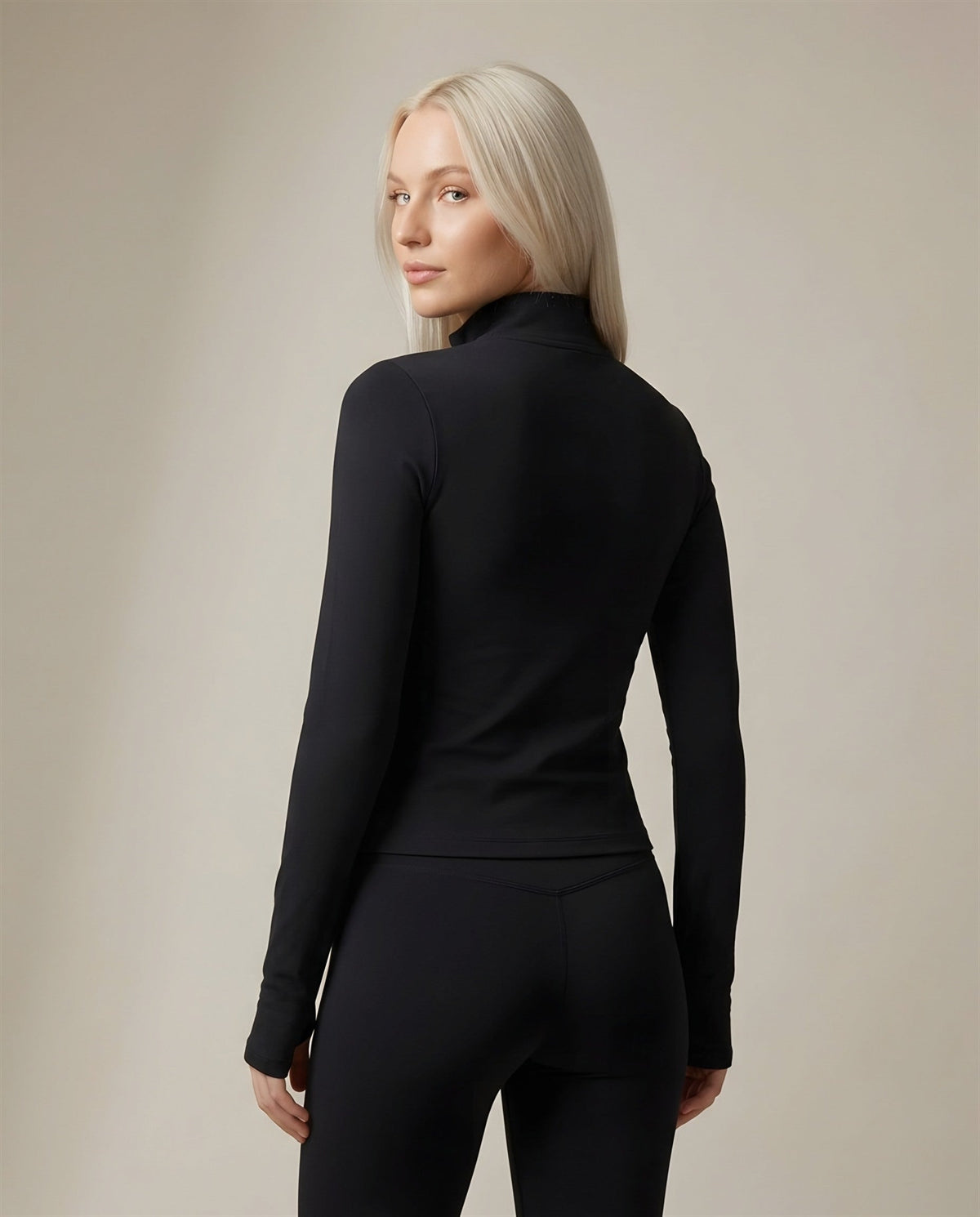 Cocoon Zip-Up Jacket in Black