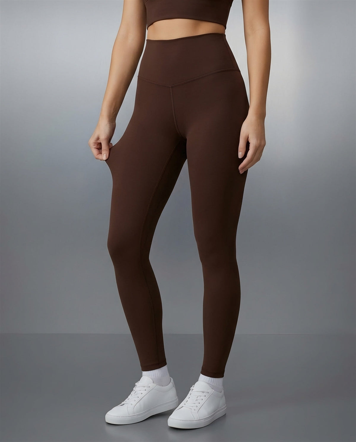 Sculpt High-Waisted Pocket Leggings in Brown
