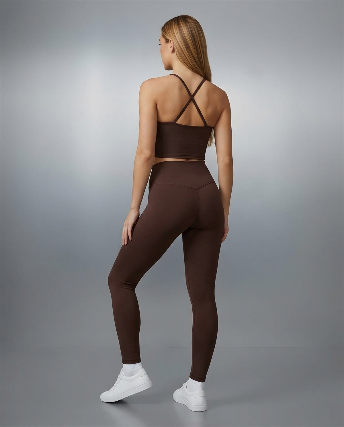 Sculpt High-Waisted Pocket Leggings in Brown