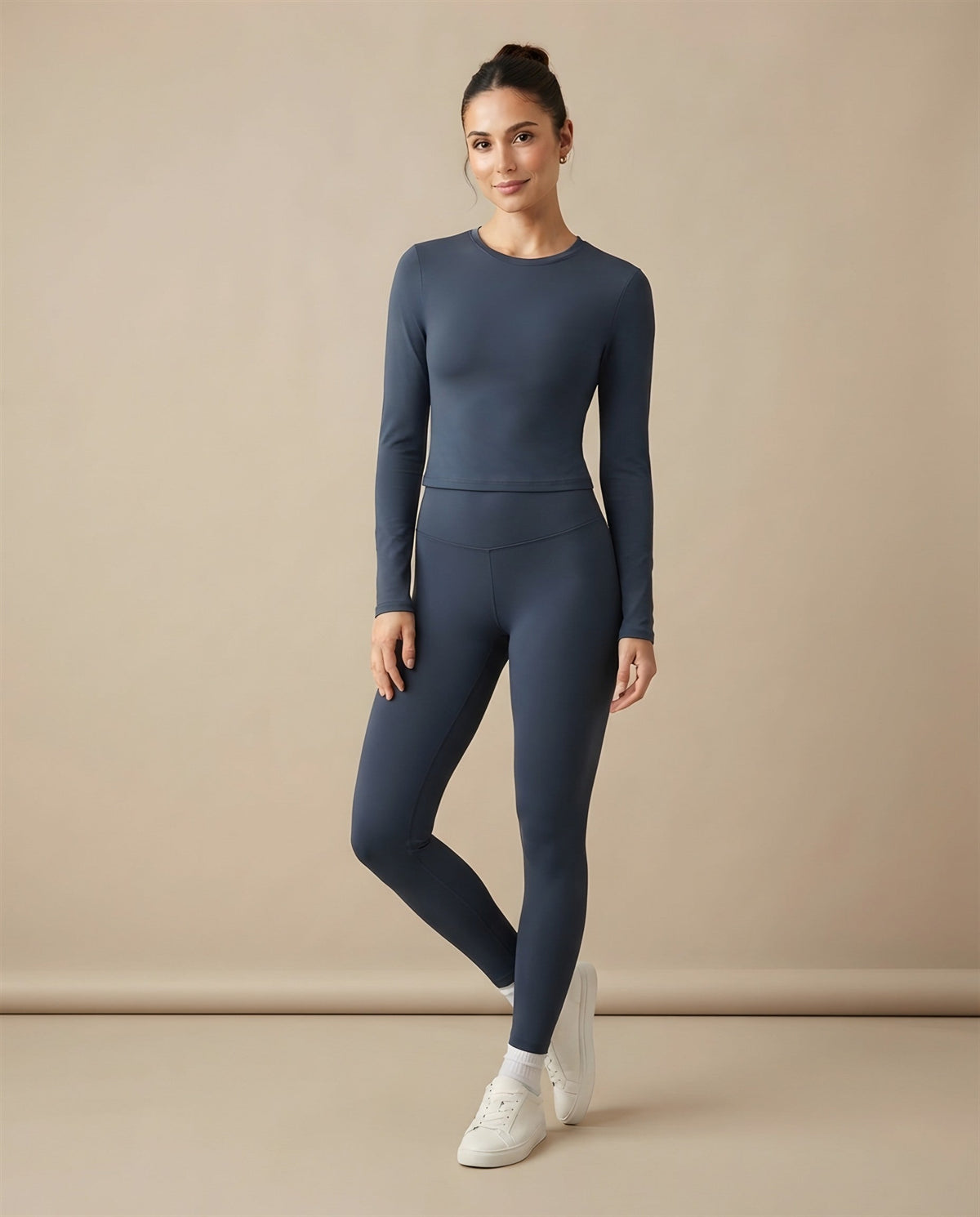 Second Skin Long Sleeve Top in Badge Blue