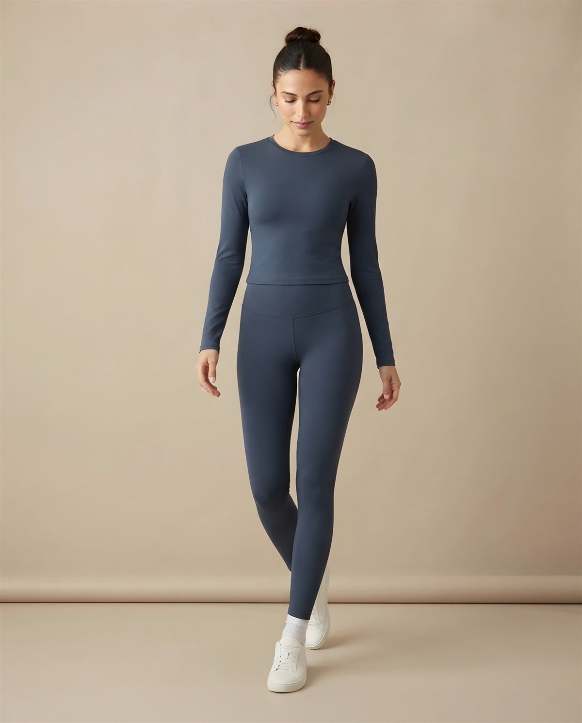 Second Skin Long Sleeve Top in Badge Blue
