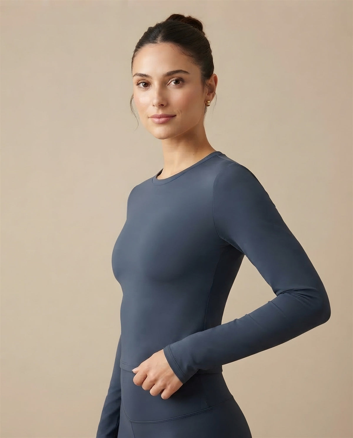 Second Skin Long Sleeve Top in Badge Blue