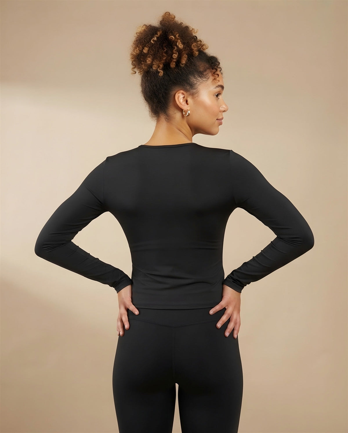 Second Skin Long Sleeve Top in Black