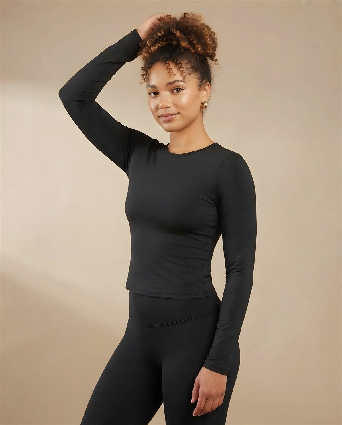 Second Skin Long Sleeve Top in Black