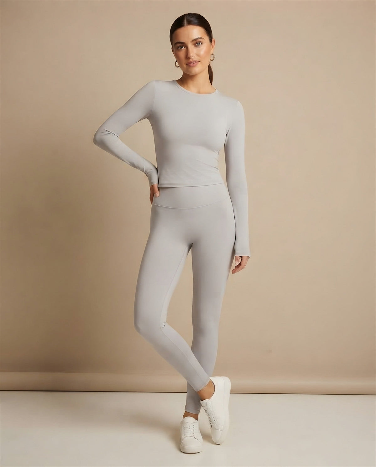 Second Skin Long Sleeve Top in Grey