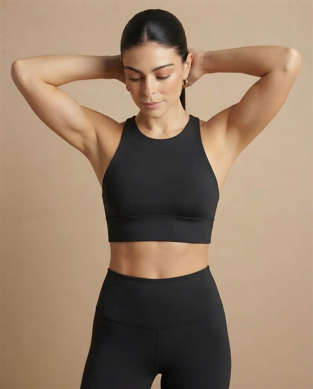 Confidence Longline Sports Bra in Black