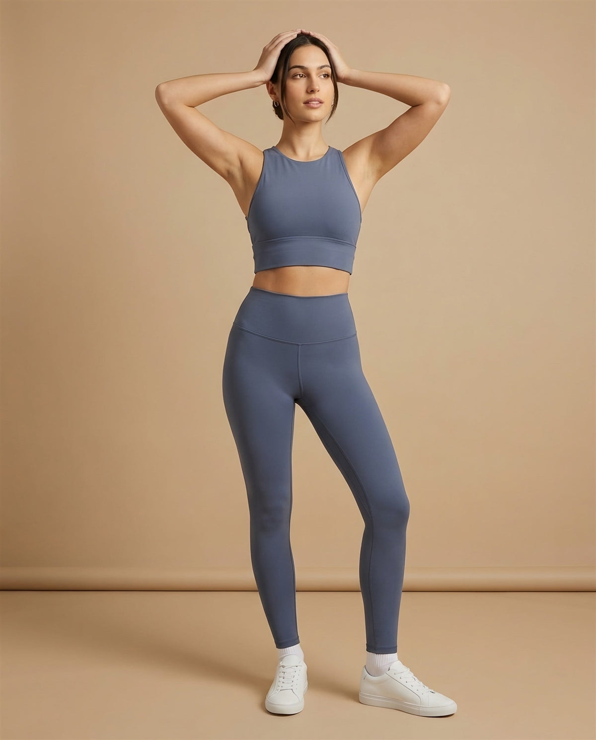 Confidence Longline Sports Bra in Blue