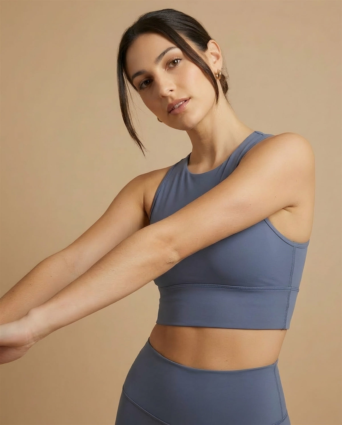 Confidence Longline Sports Bra in Blue
