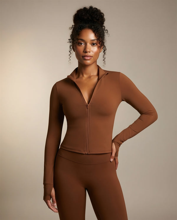 Cocoon Zip-Up Jacket Caramel