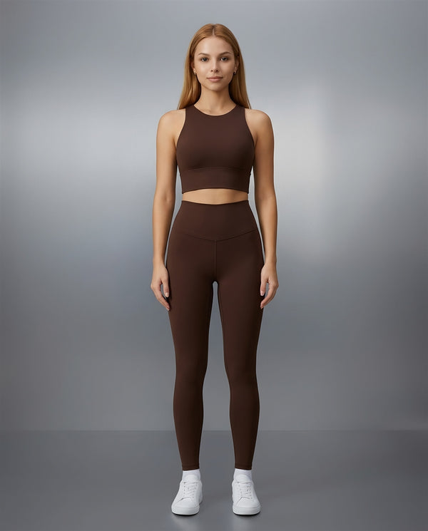 Sculpt High-Waisted Pocket Leggings Brown